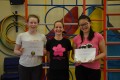Teen Buds proudly showing their Grade Three certificates and button badges after achieving the grade in the Blossom Yoga Syllabus